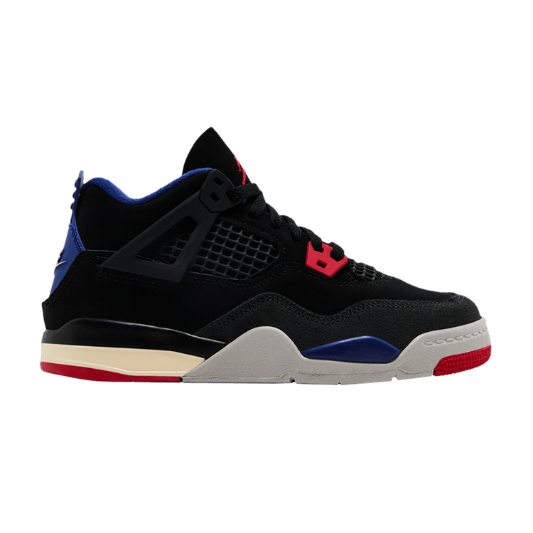Air Jordan 4 Retro PS 'Rare Air' — Black/Fire Red/Deep Royal Blue/Dark Smoke Grey/Tech Grey