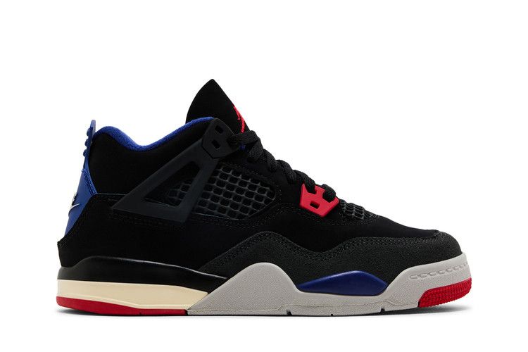 Air Jordan 4 Retro PS 'Rare Air' — Black/Fire Red/Deep Royal Blue/Dark Smoke Grey/Tech Grey
