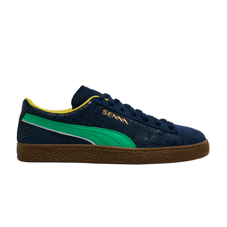 Ayrton Senna Institute x Puma Suede 'Senna A Vida' — Club Navy/Faster Yellow