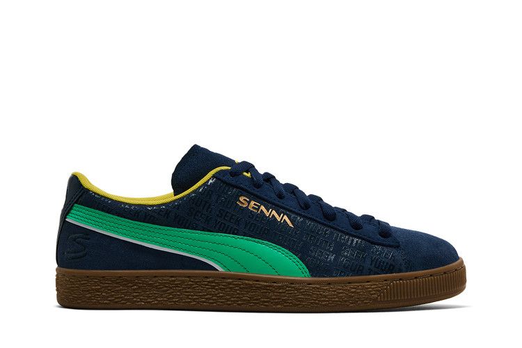 Ayrton Senna Institute x Puma Suede 'Senna A Vida' — Club Navy/Faster Yellow