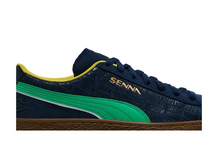 Ayrton Senna Institute x Puma Suede 'Senna A Vida' — Club Navy/Faster Yellow