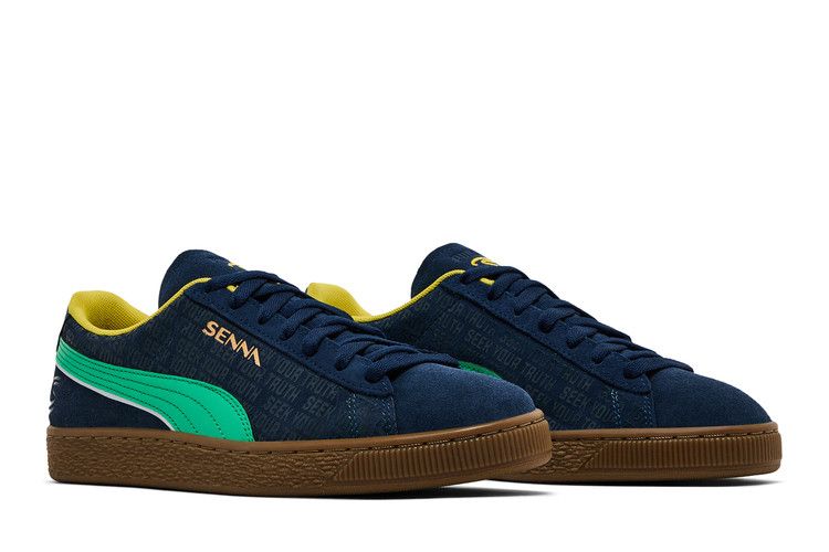 Ayrton Senna Institute x Puma Suede 'Senna A Vida' — Club Navy/Faster Yellow