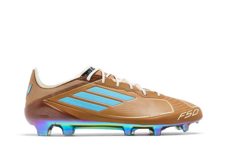 Bad Bunny x adidas Messi Adizero F50 Elite FG 'La Voz De Los Fans' — Cardboard/Cream White/Bright Cyan