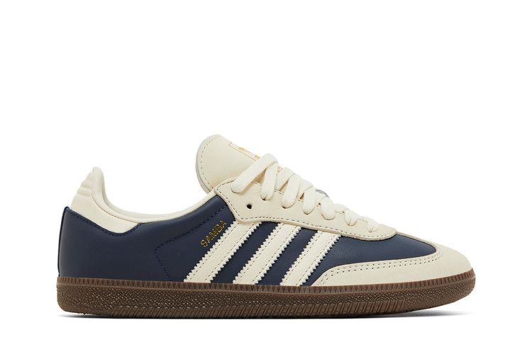 adidas Wmns Samba OG 'Night Indigo Crew White' — Night Indigo/Cream White/Gold Metallic