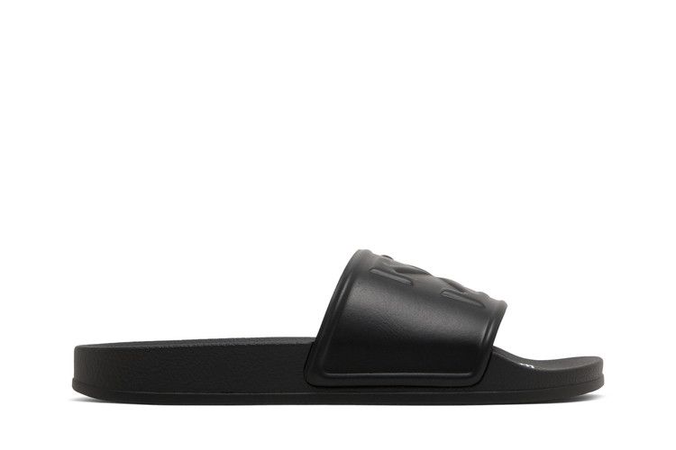 Off-White Logo Print Slide 'Black Embossed' — Black