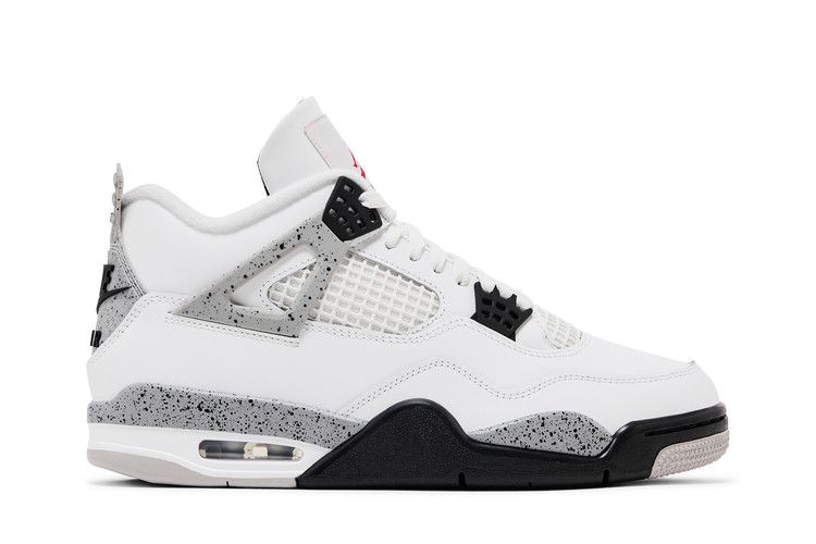 Air Jordan 4 Retro OG 'White Cement' 2025 — Summit White/Fire Red/Tech Grey/Black