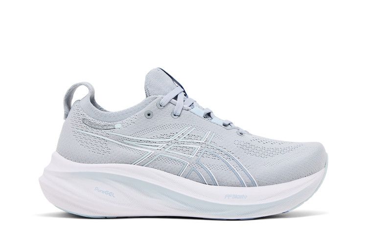 ASICS Wmns Gel Nimbus 26 Wide 'Piedmont Grey' — Piedmont Grey/Grey Blue