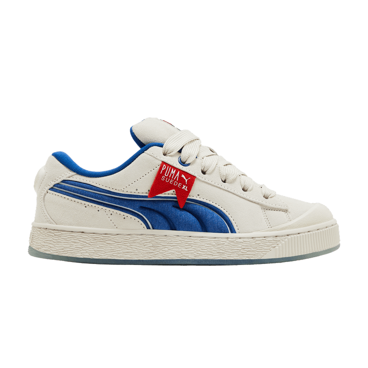 Ghostbusters x Puma Suede XL 'Stay Puft Marshmallow' — Warm White/Clyde Royal/Red