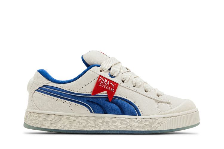 Ghostbusters x Puma Suede XL 'Stay Puft Marshmallow' — Warm White/Clyde Royal/Red