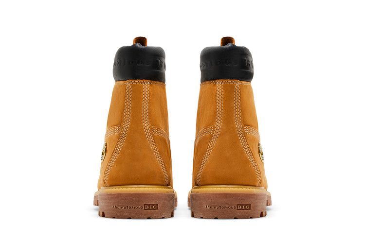 The Notorious B.I.G. x Timberland 6 Inch Premium Boot 'Christopher Wallace Collection - Black' — Wheat