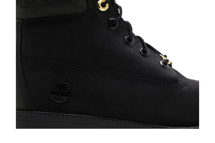The Notorious B.I.G. x Timberland 6 Inch Premium Boot Youth 'Christopher Wallace Collection - Black' — Black/Gold
