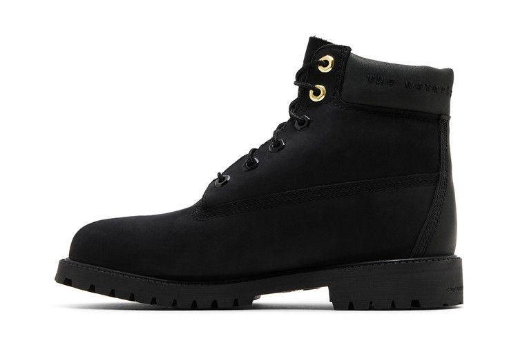 The Notorious B.I.G. x Timberland 6 Inch Premium Boot Youth 'Christopher Wallace Collection - Black' — Black/Gold