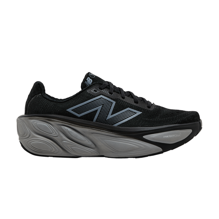 New Balance Fresh Foam X More v5 2E Wide 'Black Silver Metallic' — Black/Linen/Silver Metallic