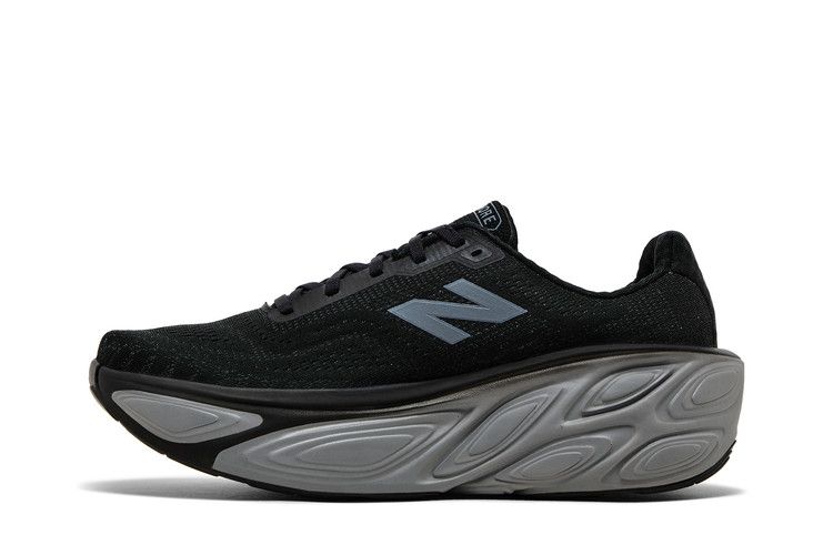New Balance Fresh Foam X More v5 2E Wide 'Black Silver Metallic' — Black/Linen/Silver Metallic