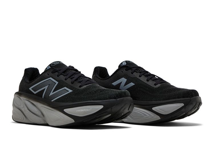 New Balance Fresh Foam X More v5 2E Wide 'Black Silver Metallic' — Black/Linen/Silver Metallic