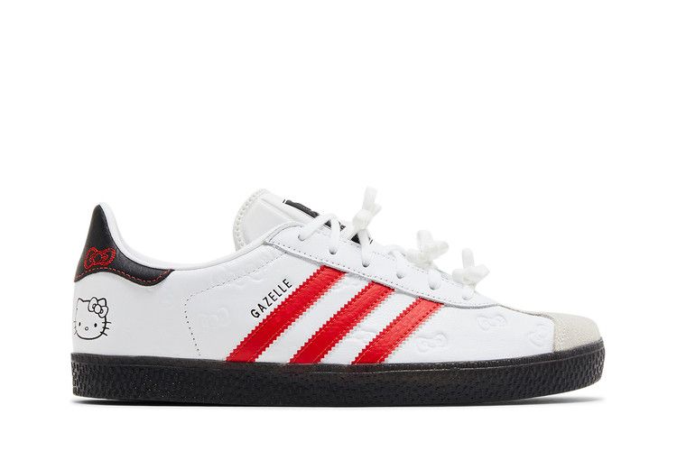 Hello Kitty x adidas Gazelle J '50th Anniversary' — Cloud White/Red/Core Black