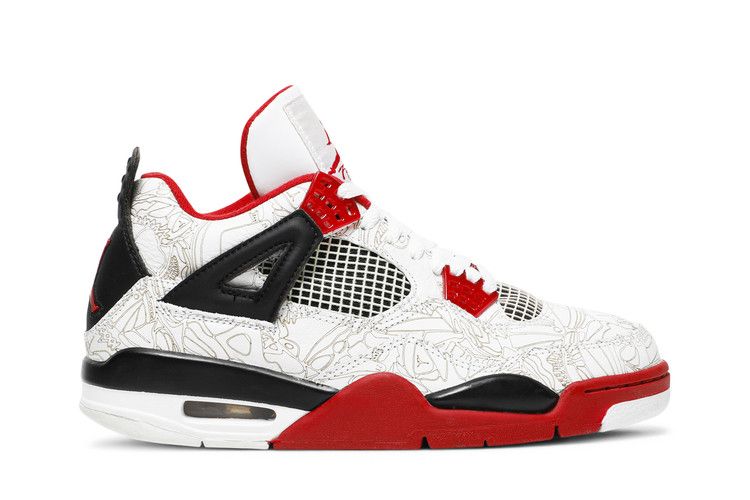 Air Jordan 4 Retro 'White Laser' — White/Varsity Red/Black