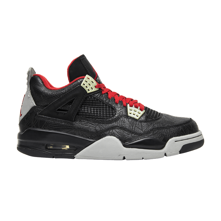 Air Jordan 4 Retro Rare Air 'Black Laser' — Black/Varsity Red/Medium Grey
