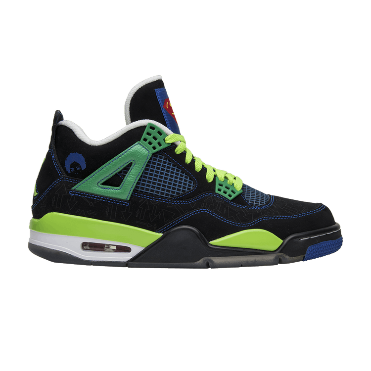 Air Jordan 4 Retro 'Doernbecher' — Black/Old Royal/Electric Green/White