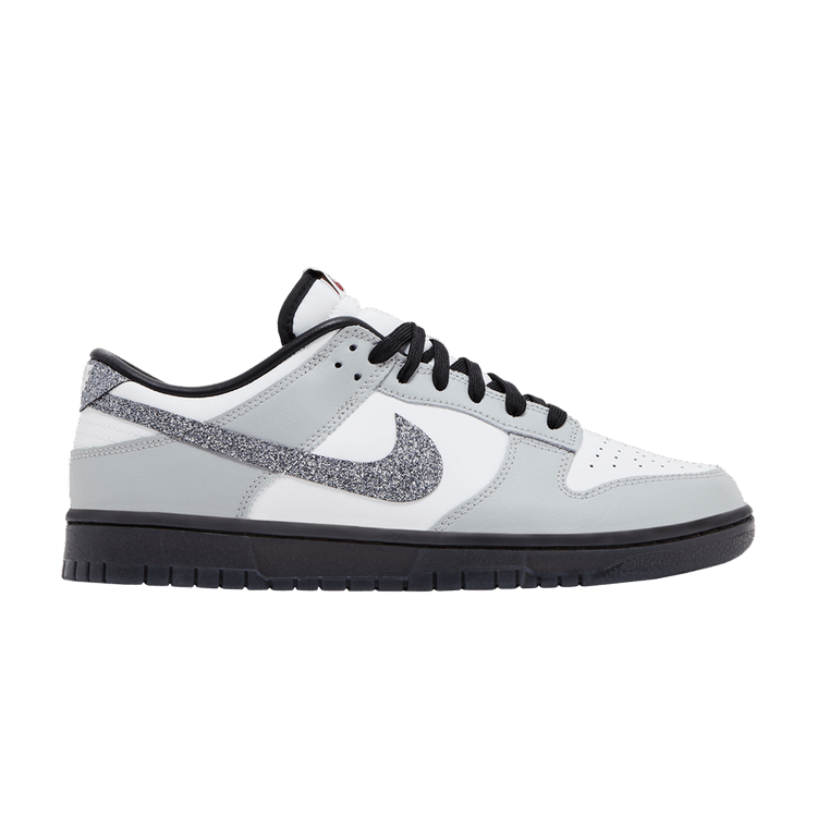 Nike Wmns Dunk Low LX 'Glitter Swoosh' — White/White/Light Smoke Grey/Multi-Color