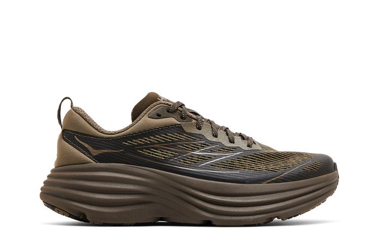 HOKA Bondi 8 Caged 'Stealth Tech Pack' — Umber/Deep Umber