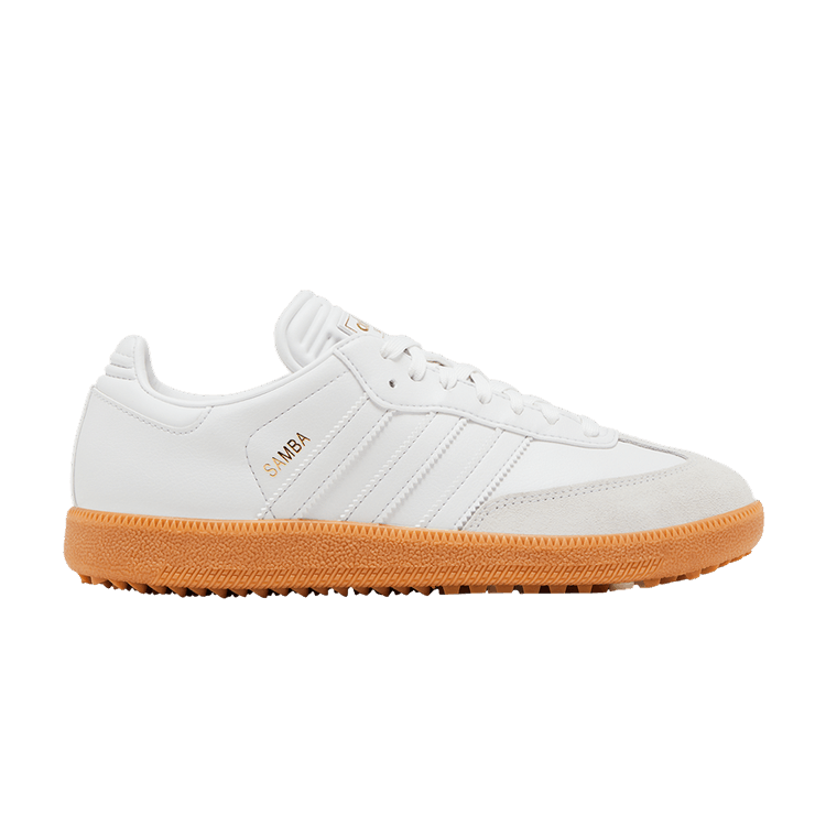 adidas Samba Spikeless Golf 'Crystal White Gum' — Crystal White/Crystal White/Gum