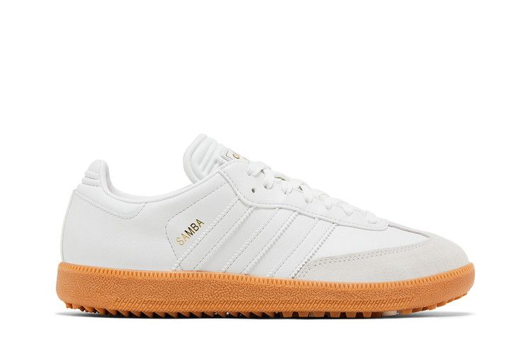 adidas Samba Spikeless Golf 'Crystal White Gum' — Crystal White/Crystal White/Gum