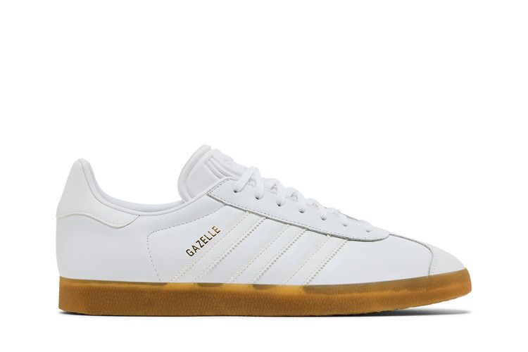 adidas Gazelle 'White Leather Gum' — Footwear White/Footwear White/Gum 4