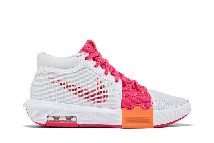 Nike LeBron Witness 8 'Dunkin Donuts' — White/Bright Mandarin/Aster Pink (2)