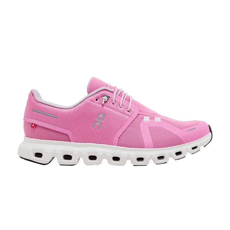 ON Wmns Cloud 6 'Raspberry White' — Raspberry/White