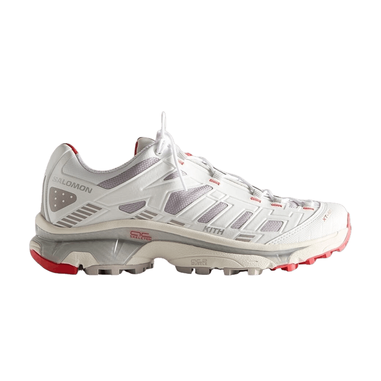 Kith x Salomon XT-4K 'Kithmas Collection - White' — Bright White/Ashes of Roses/Fiery Red
