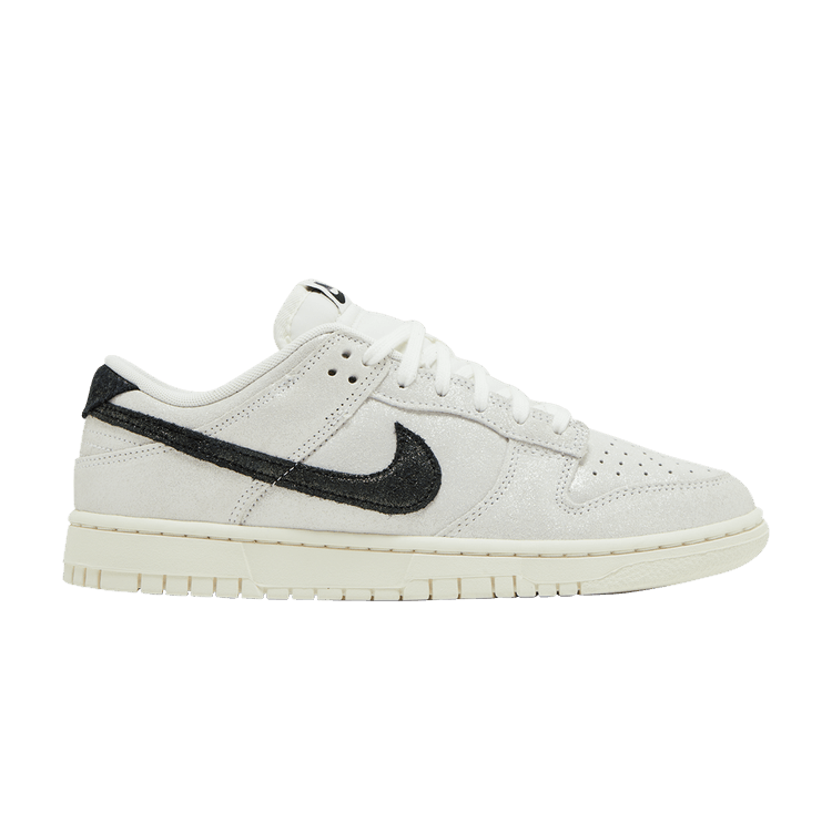 Nike Wmns Dunk Low SE 'White Glittery Suede' — White/Black/Team Red