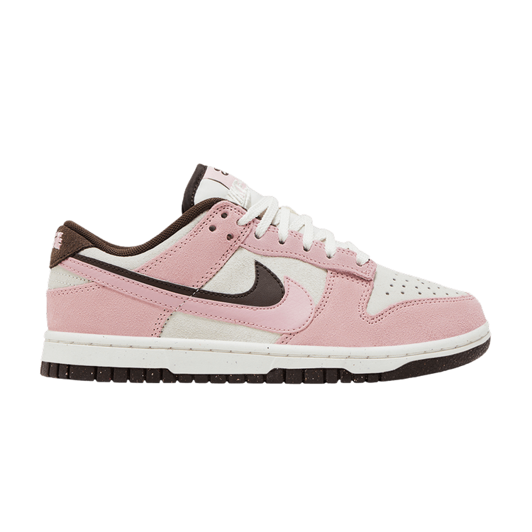 Nike Wmns Dunk Low SE 'Double Swoosh - Pink Glaze' — Sail/Pink Glaze/Sail/Baroque Brown