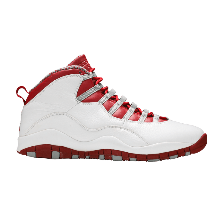 Air Jordan 10 Retro 'Red Steel' 2005 — White/Varsity Red-Light Steel Grey