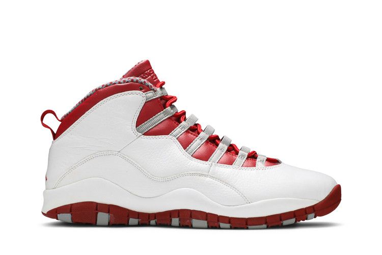 Air Jordan 10 Retro 'Red Steel' 2005 — White/Varsity Red-Light Steel Grey