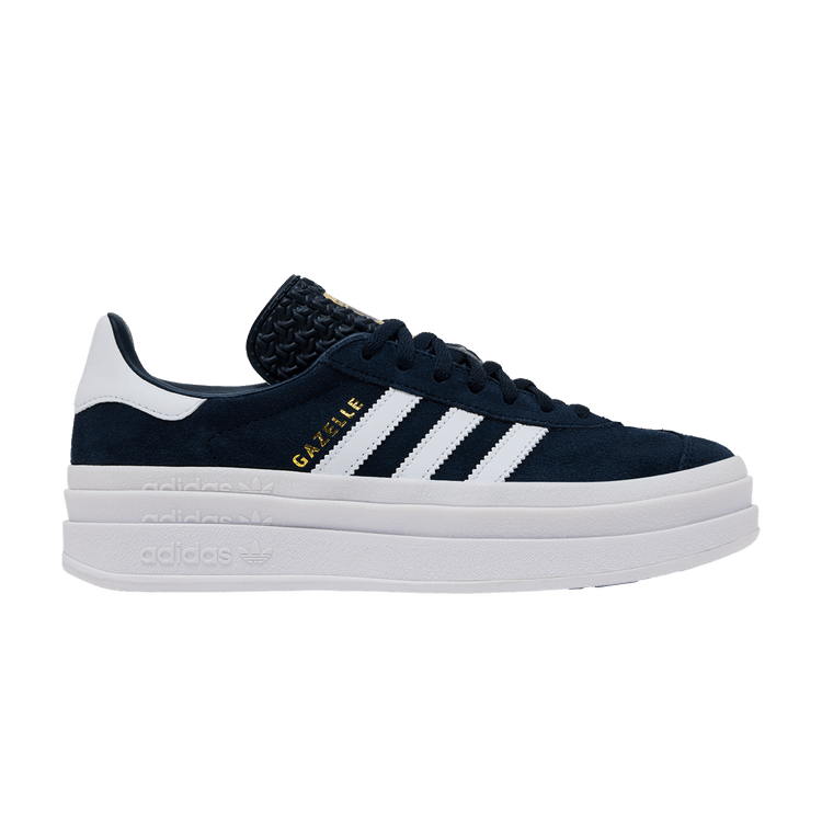 adidas Gazelle Bold J 'Aurora Ink White' — Aurora Ink/Cloud White/Gold Metallic