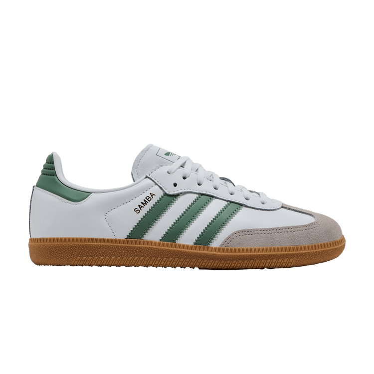 adidas Samba OG J 'White Silver Green' — Cloud White/Silver Green/Gum