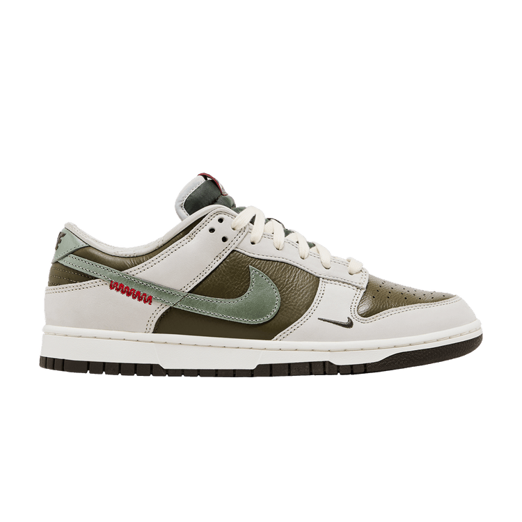 Nike Dunk Low 'Year of the Snake' — Medium Olive/Jade Horizon/Sail/Ironstone/University Red/Sail