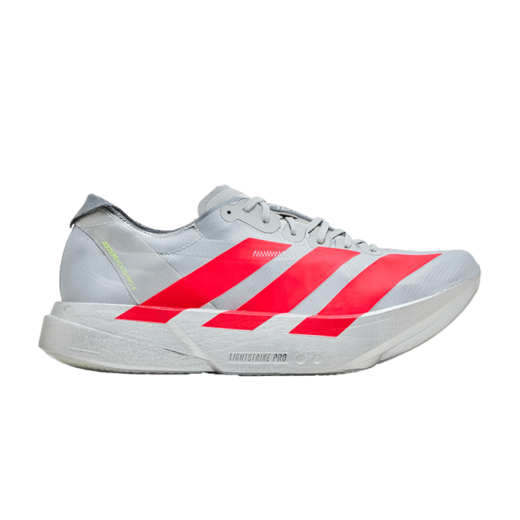 adidas Men's Adizero Adios Pro 4 'Ekiden Pack' — Silver Metallic/Lucid Red/Grey