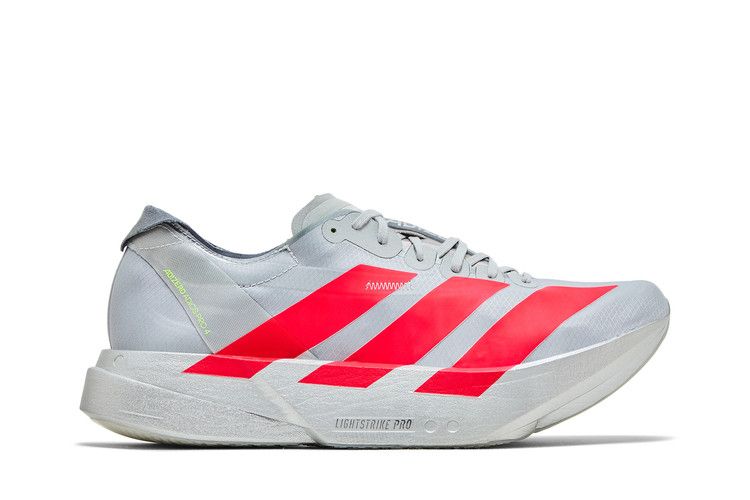 adidas Men's Adizero Adios Pro 4 'Ekiden Pack' — Silver Metallic/Lucid Red/Grey