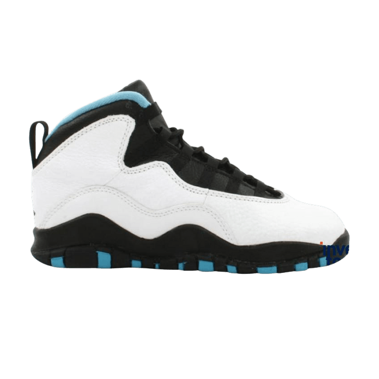 Air Jordan 10 Retro BG — White/Black-Dark Powder Blue