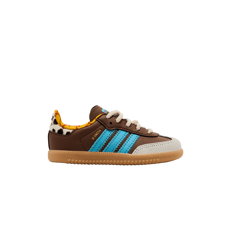 Toy Story x adidas Samba OG EL I 'Woody' — Preloved Brown/Preloved Blue/Alumina