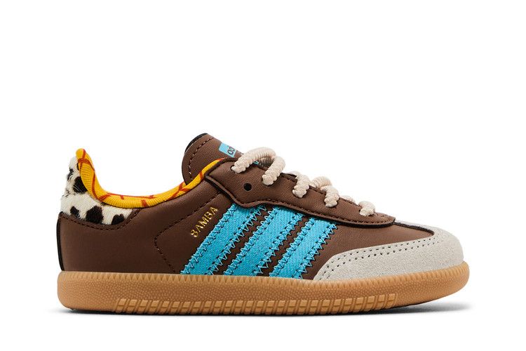 Toy Story x adidas Samba OG EL I 'Woody' — Preloved Brown/Preloved Blue/Alumina