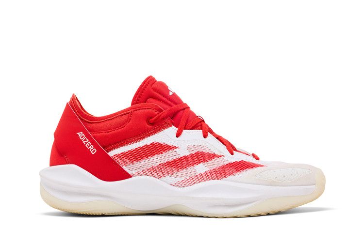 adidas Adizero Select 2.0 Low 'White Red' — Cloud White/Red/Cloud White
