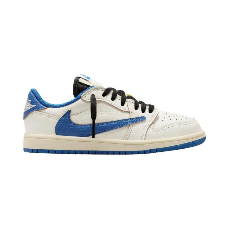 Fragment Design x Travis Scott x Air Jordan 1 Retro Low OG SP PS 'Sail Military Blue' — Sail/Black/Muslin/Military Blue