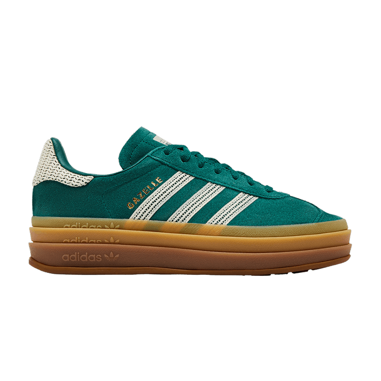 adidas Wmns Gazelle Bold 'Crochet Pack - Collegiate Green' — Collegiate Green/Wonder White/Gold Metallic