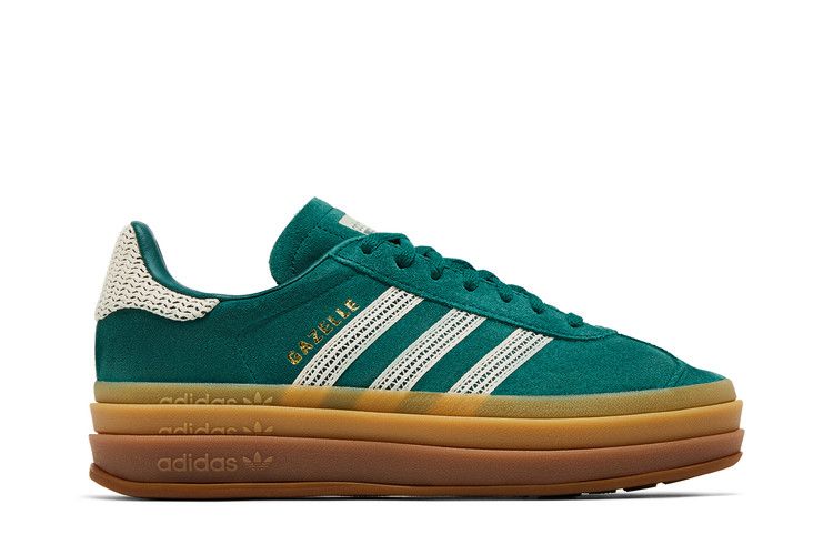 adidas Wmns Gazelle Bold 'Crochet Pack - Collegiate Green' — Collegiate Green/Wonder White/Gold Metallic