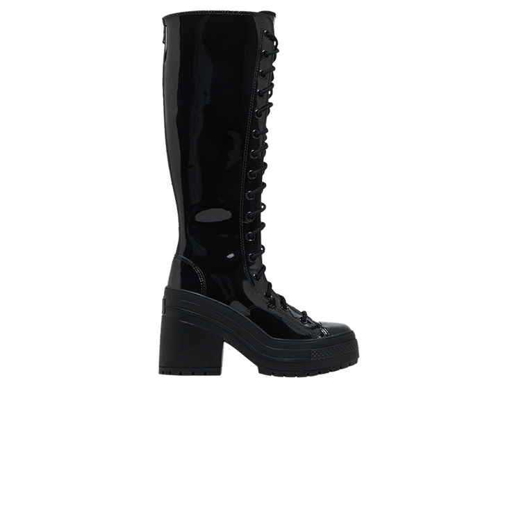 Converse Wmns Chuck 70 De Luxe Heel XX Platform High 'Triple Black Patent' — Black/Black/Black