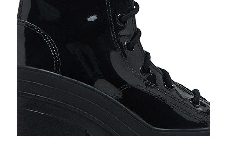 Converse Wmns Chuck 70 De Luxe Heel XX Platform High 'Triple Black Patent' — Black/Black/Black