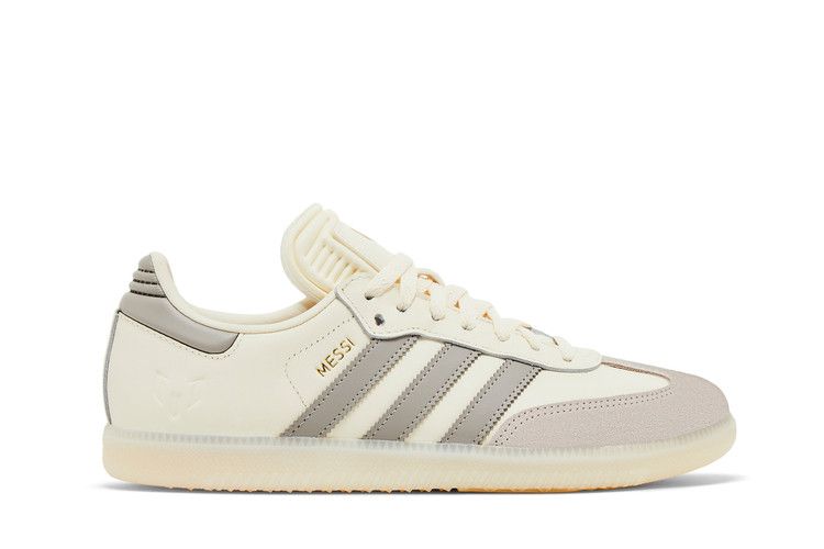 Lionel Messi x adidas Samba Indoor 'Cream White' — Cream White/Light Brown/Gold Metallic